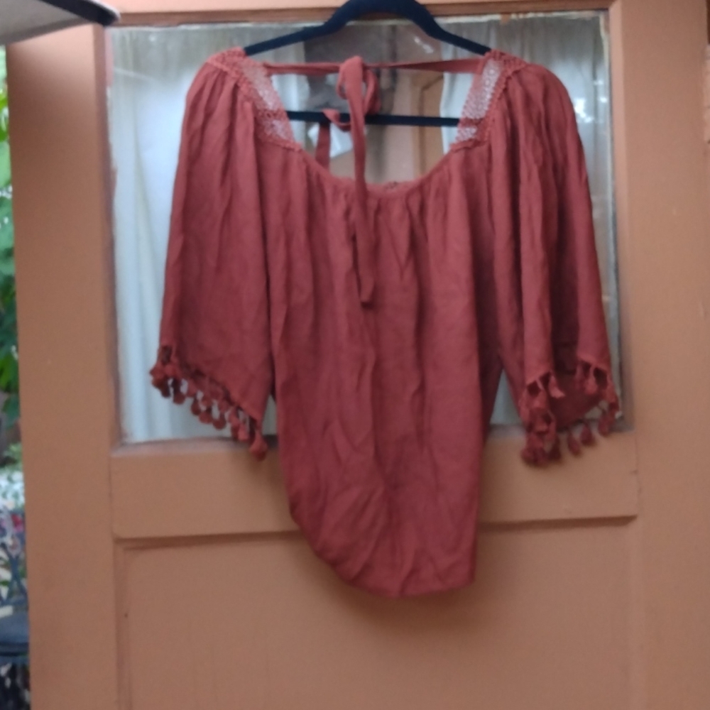 Brick colored blouse - Picture 5 of 6